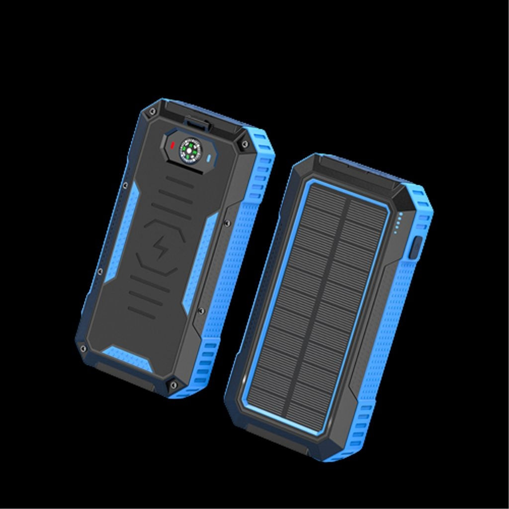 SiGN Solar Powerbank with Wireless Charging, 20000mAh - Blue