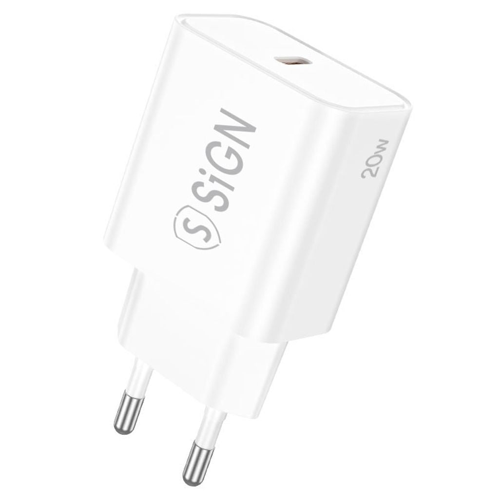 SiGN Wall Charger USB-C PD, 20W - White