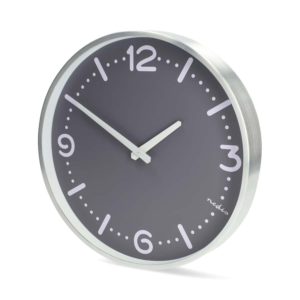 Silent Aluminium Wall Clock, 300mm Diameter