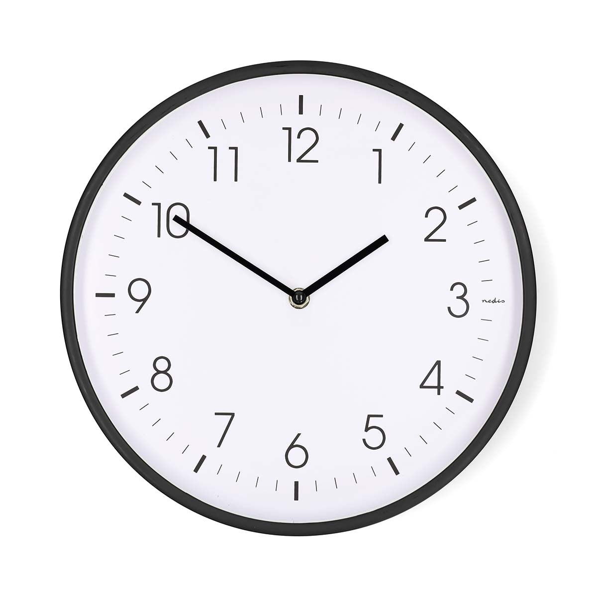 Silent Wall Clock, 300mm, Black Plastic