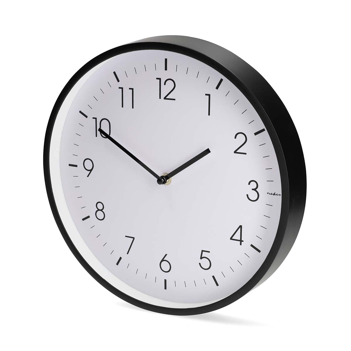 Silent Wall Clock, 300mm, Black Plastic