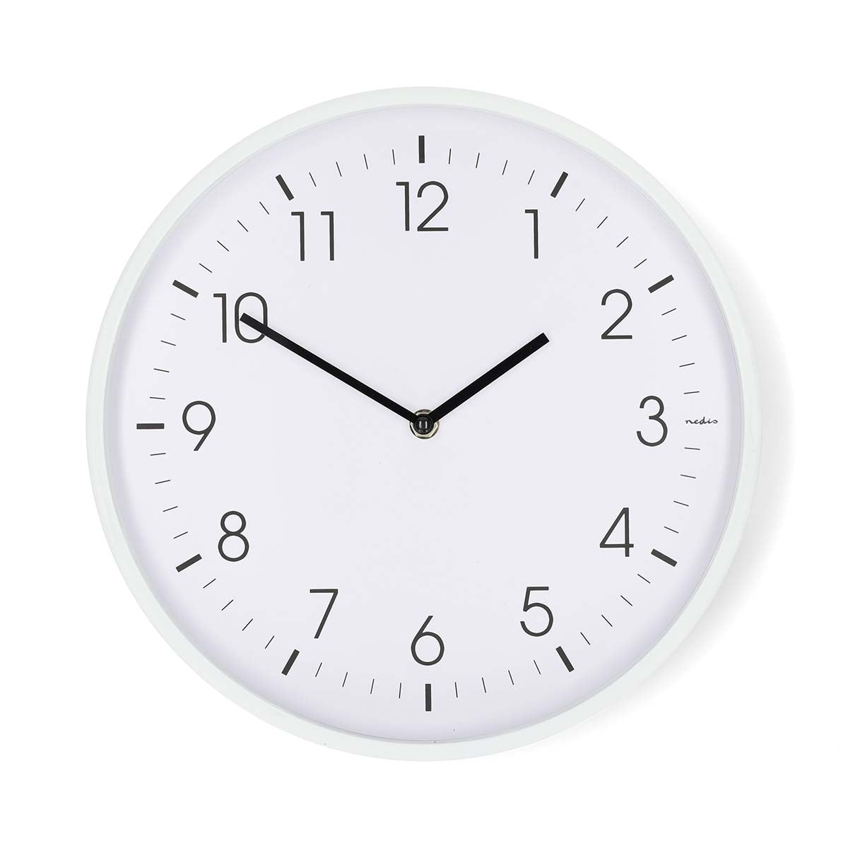 Silent Wall Clock, 300mm, White Plastic