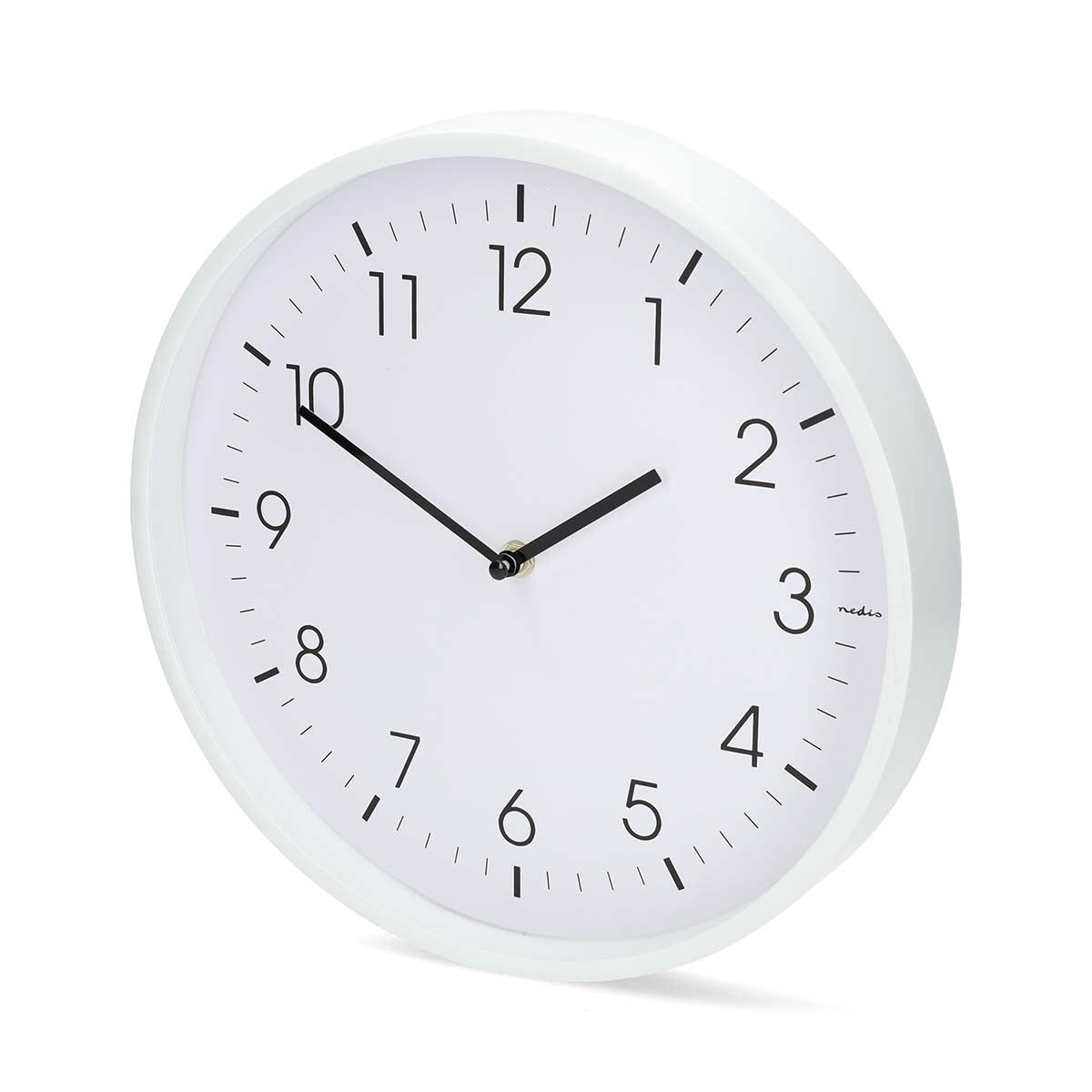 Silent Wall Clock, 300mm, White Plastic
