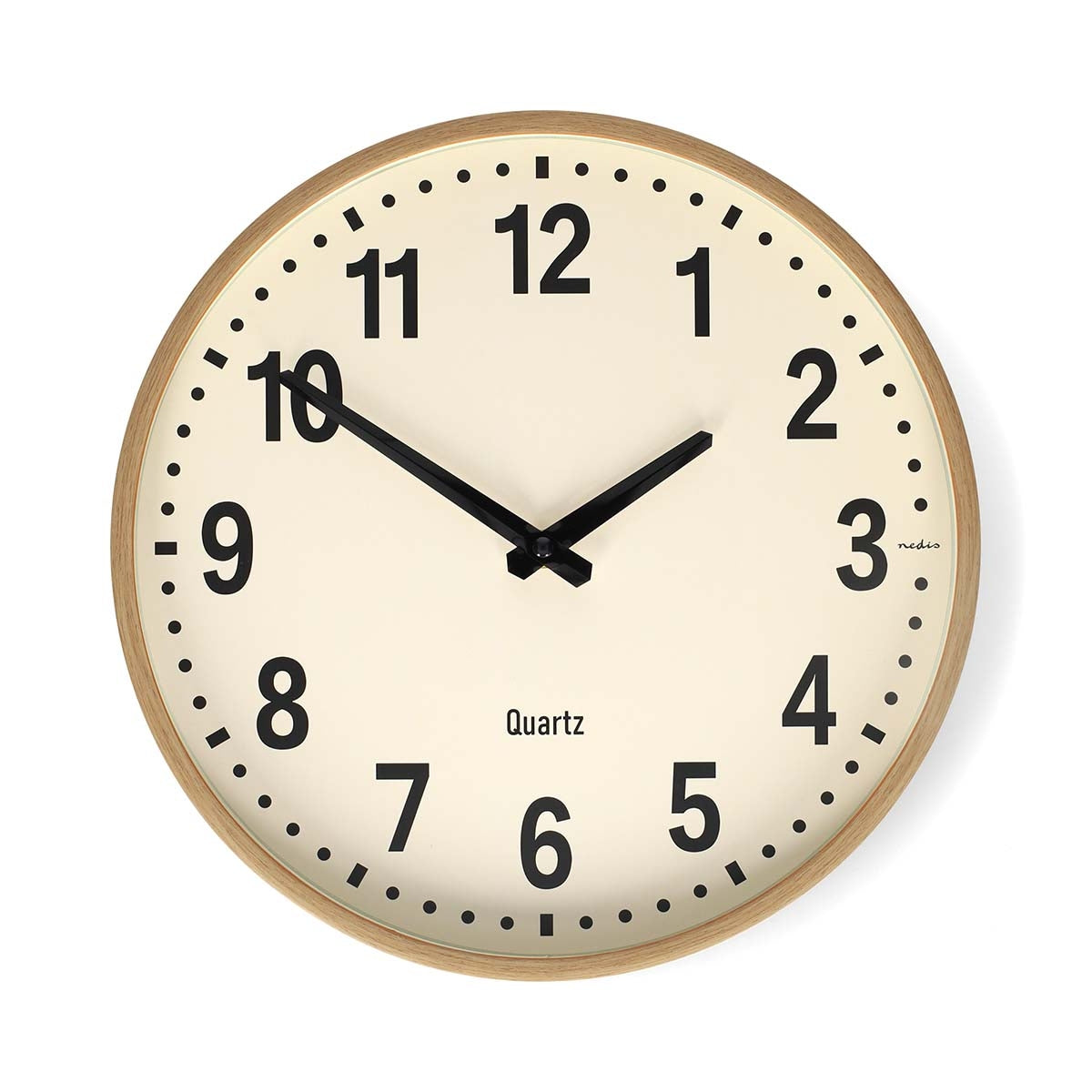 Silent Wall Clock, 300mm, Wood, Silent Movement