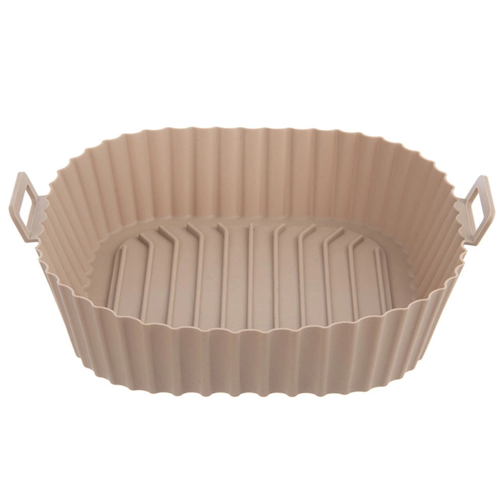 Silicone Air Fryer Liner, Reusable, 22 cm, Beige