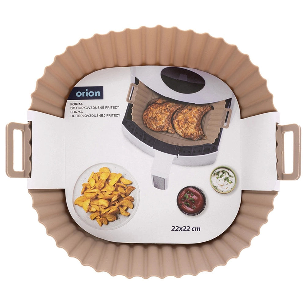 Silicone Air Fryer Liner, Reusable, 22 cm, Beige