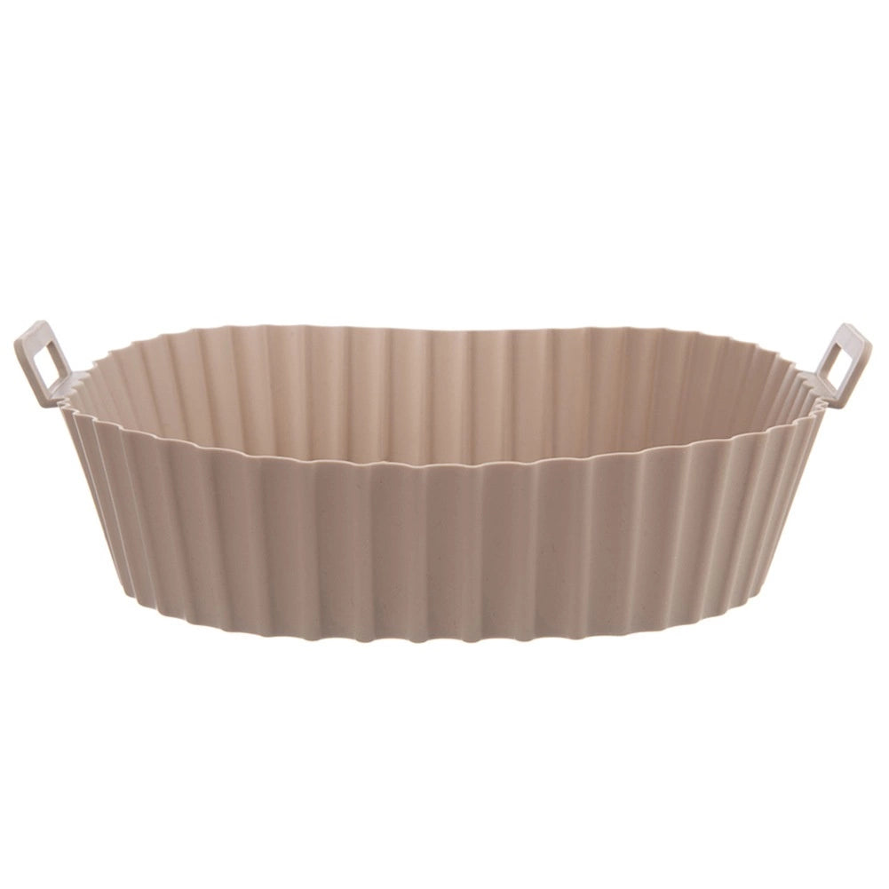 Silicone Air Fryer Liner, Reusable, 22 cm, Beige