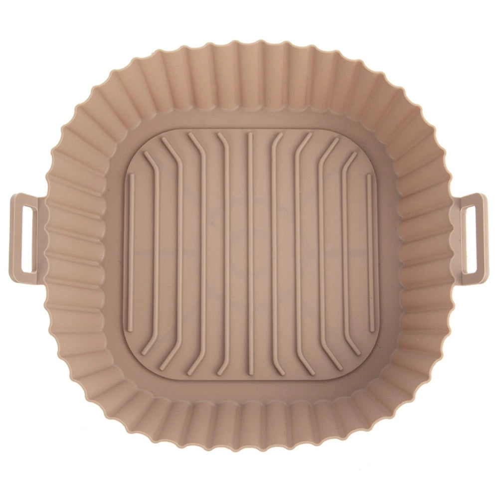 Silicone Air Fryer Liner, Reusable, 22 cm, Beige