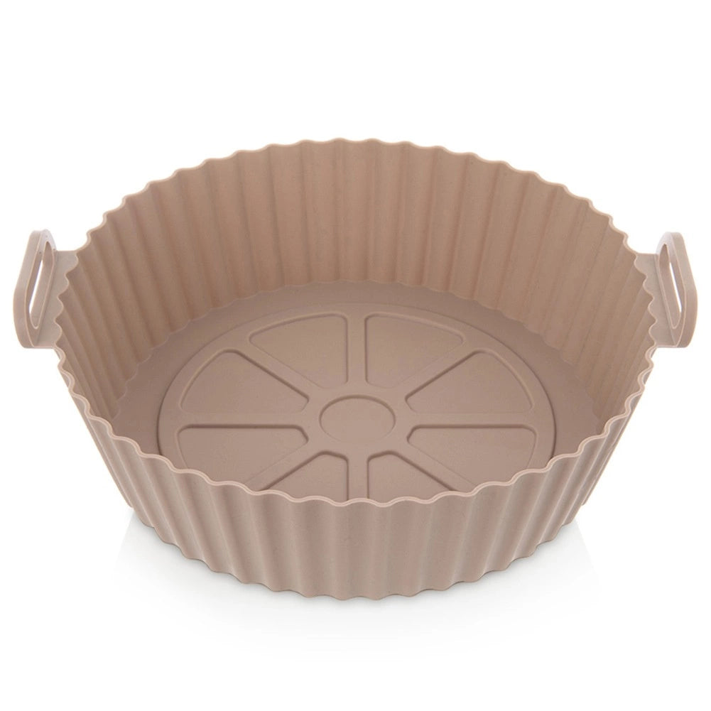 Silicone Air Fryer Liner, Reusable, 23 cm, Beige