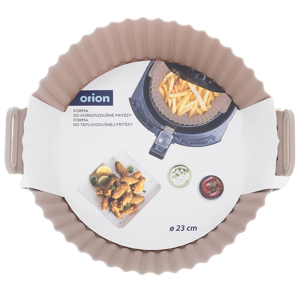 Silicone Air Fryer Liner, Reusable, 23 cm, Beige
