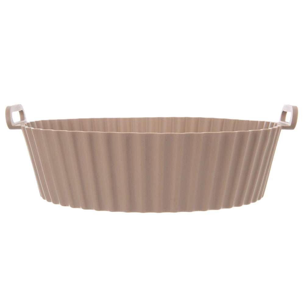 Silicone Air Fryer Liner, Reusable, 23 cm, Beige