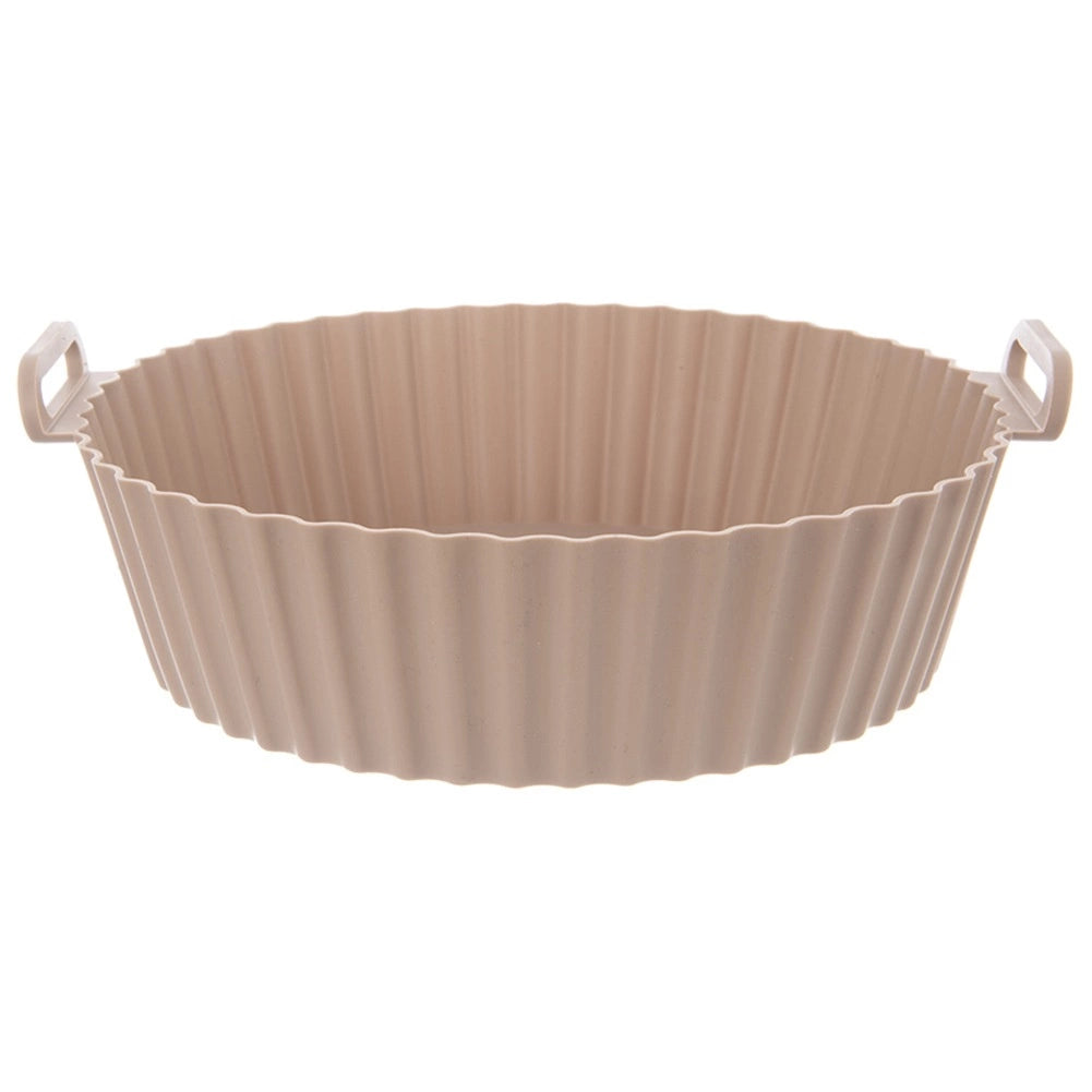 Silicone Air Fryer Liner, Reusable, 23 cm, Beige