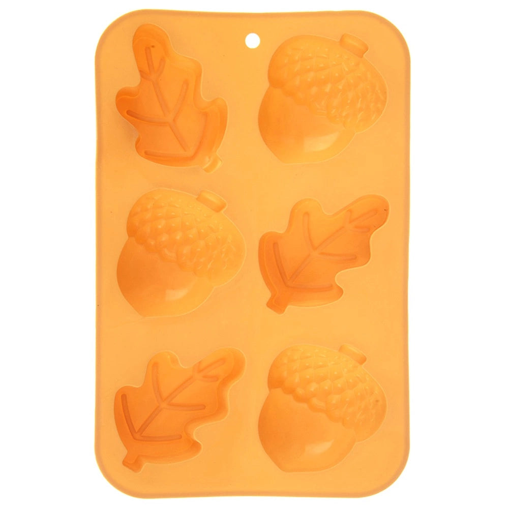Silicone Autumn Cookie Mold, 6 Shapes, 27x17x3 cm