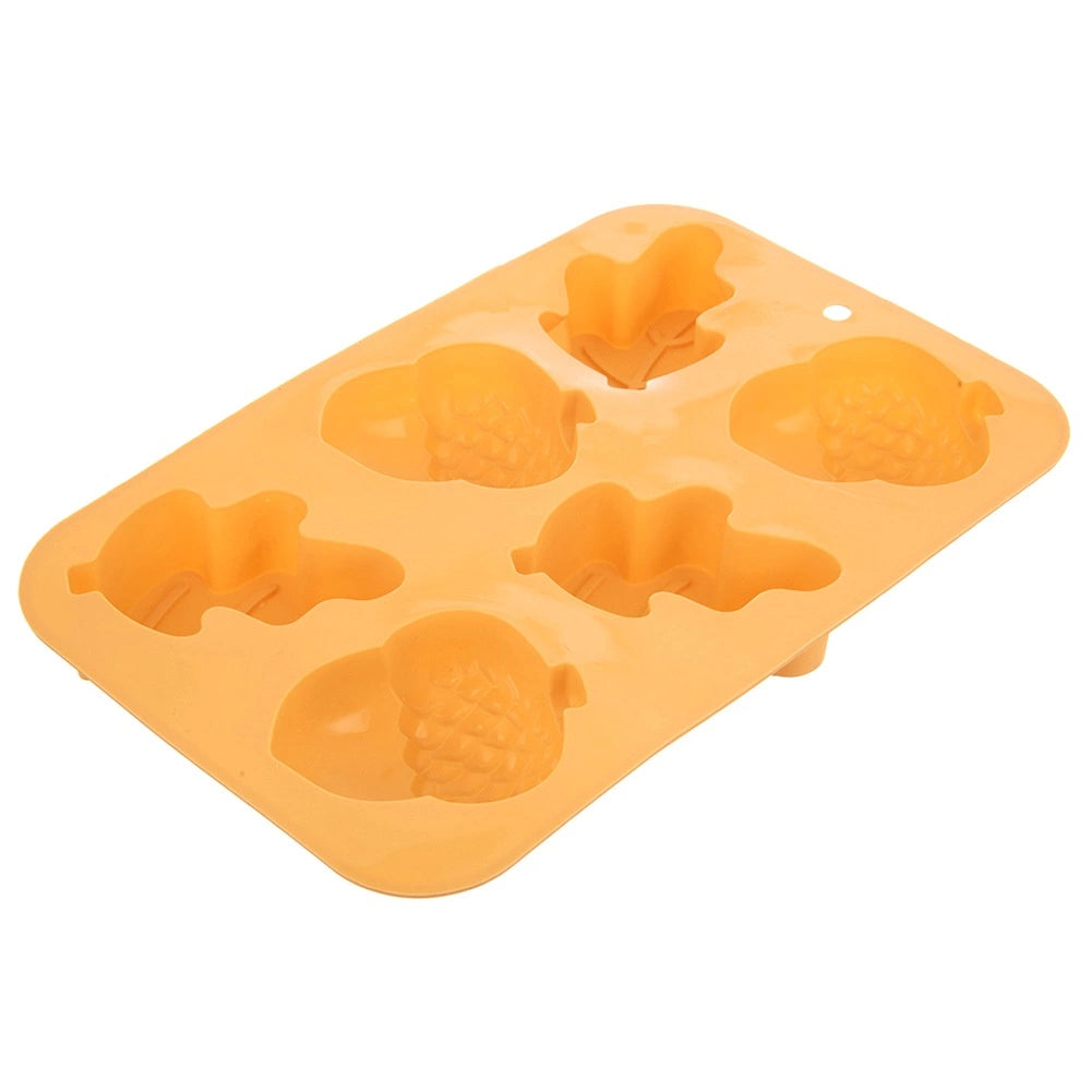 Silicone Autumn Cookie Mold, 6 Shapes, 27x17x3 cm