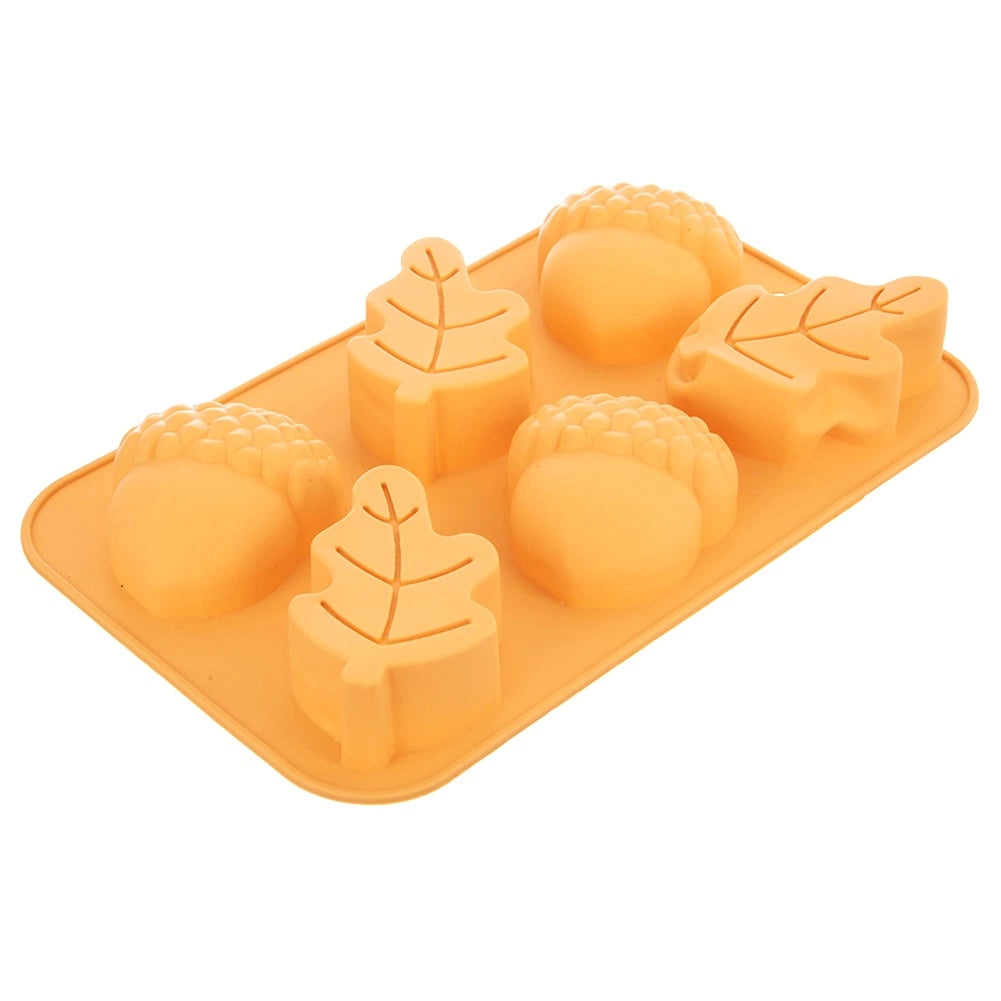 Silicone Autumn Cookie Mold, 6 Shapes, 27x17x3 cm