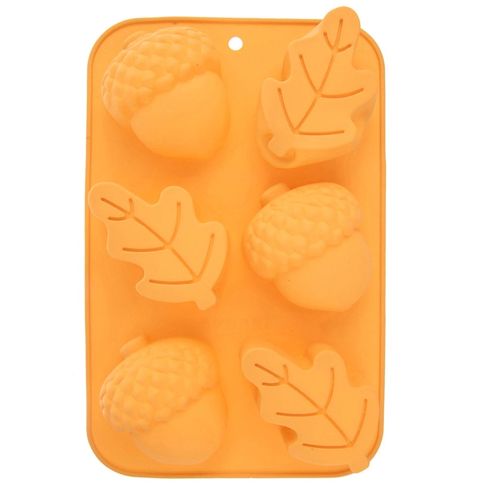 Silicone Autumn Cookie Mold, 6 Shapes, 27x17x3 cm