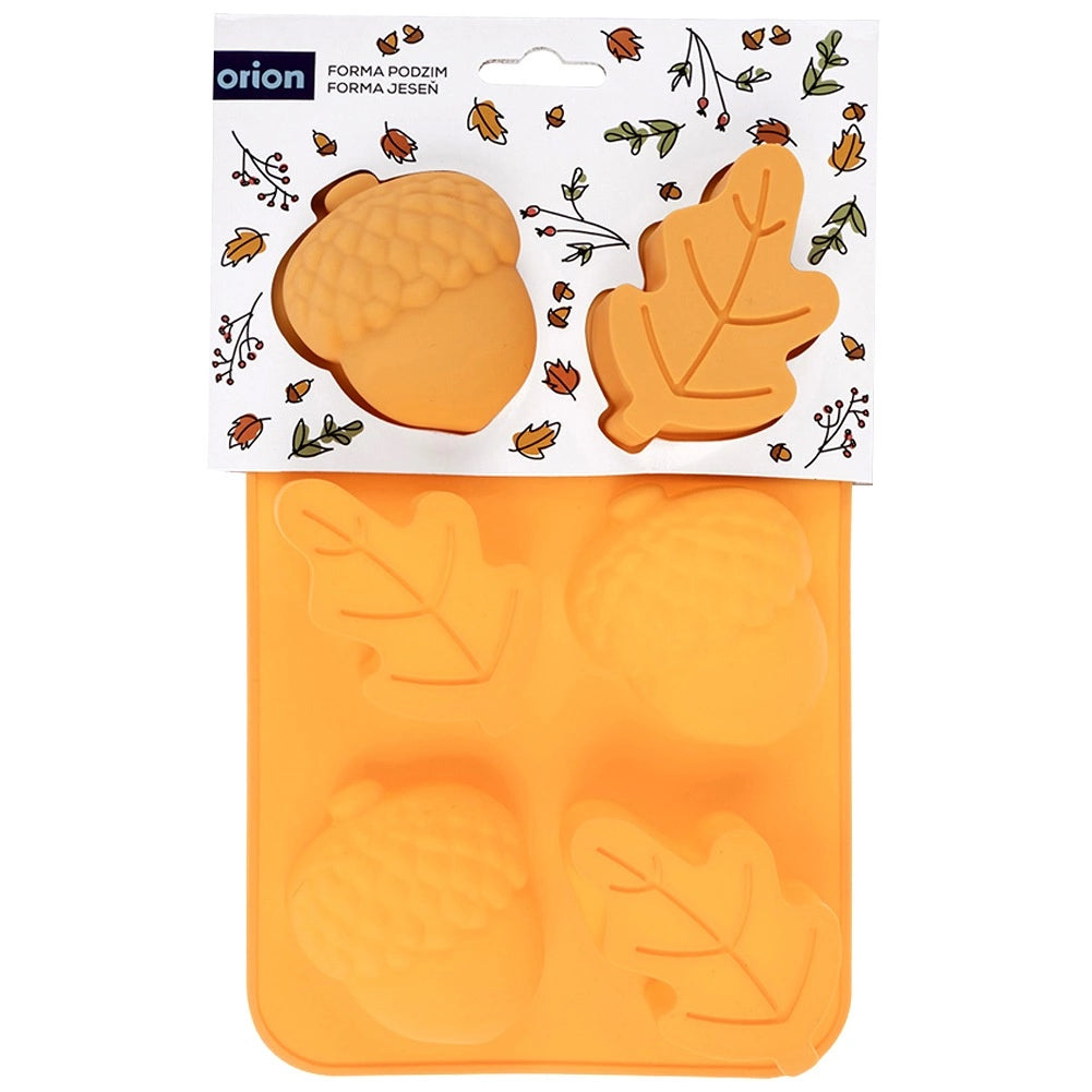 Silicone Autumn Cookie Mold, 6 Shapes, 27x17x3 cm