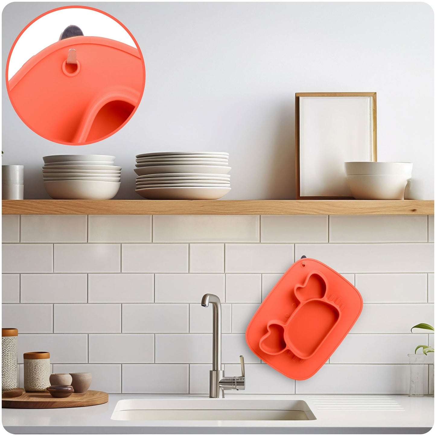 Silicone Baby Feeding Plate, Crab Design