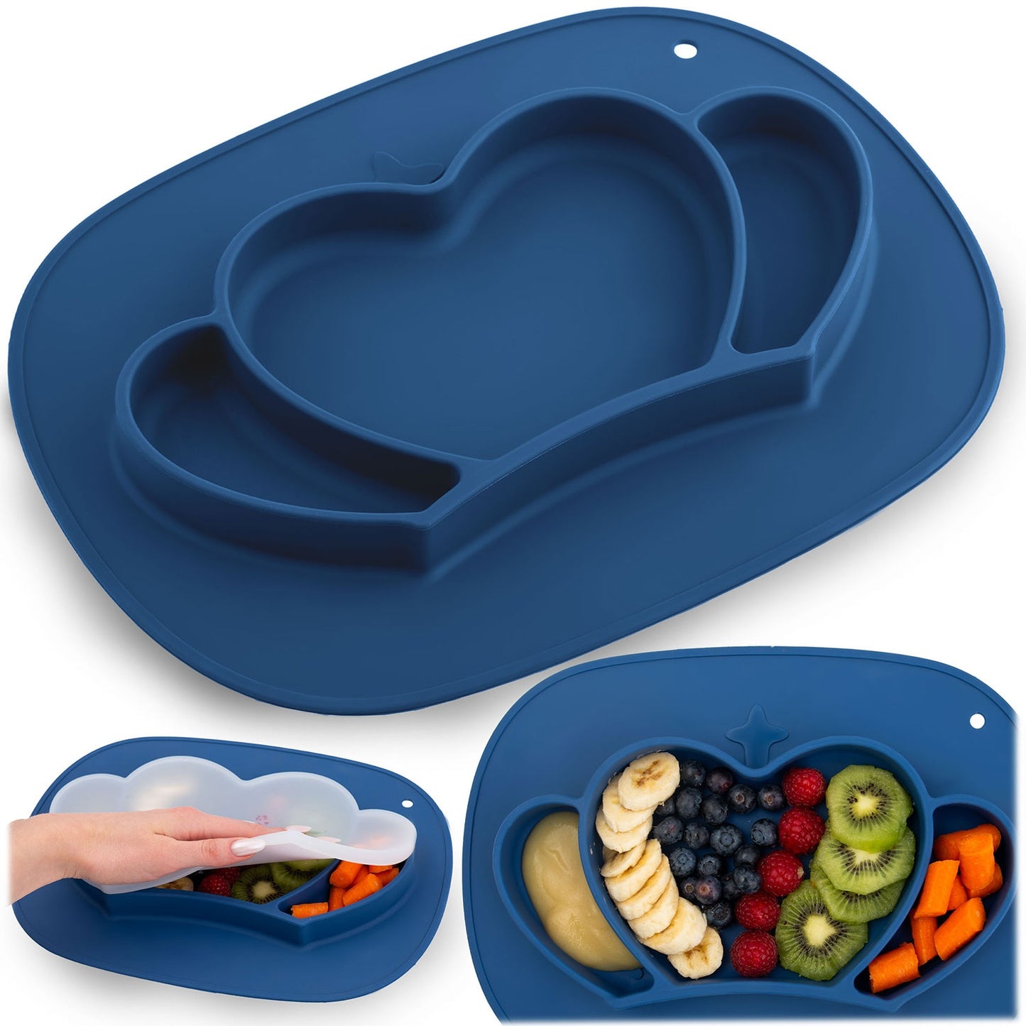 Silicone Baby Feeding Plate, Crown Design