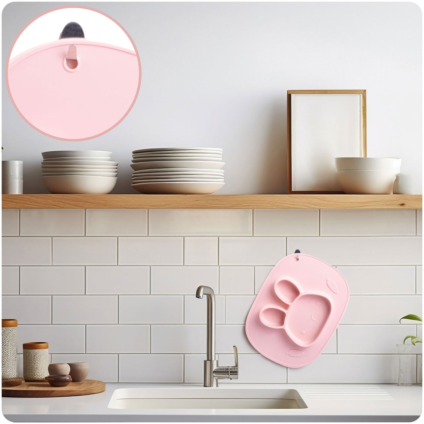 Silicone Baby Feeding Plate, Rabbit Design