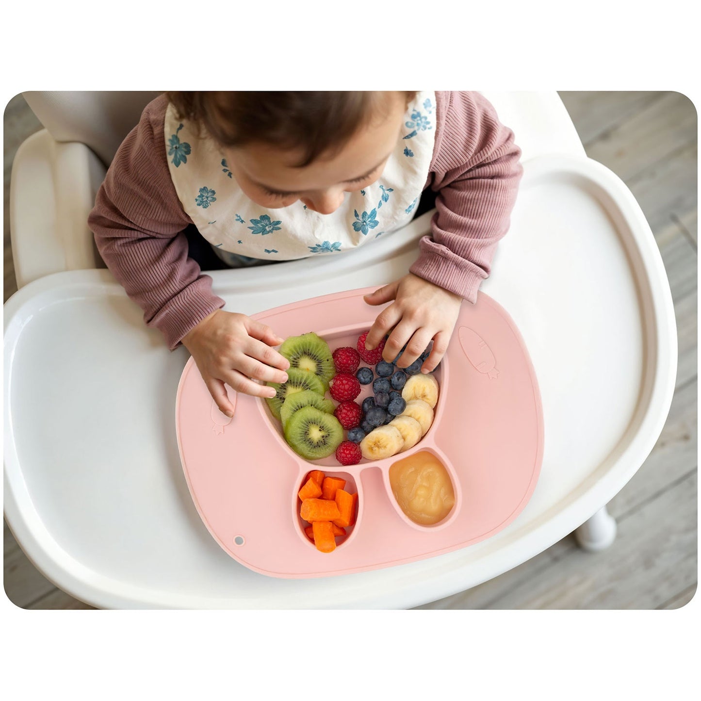 Silicone Baby Feeding Plate, Rabbit Design