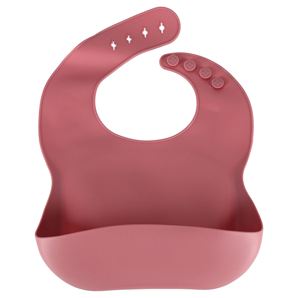 Silicone Baby Feeding Set, 9-Piece Crab, Dark Pink