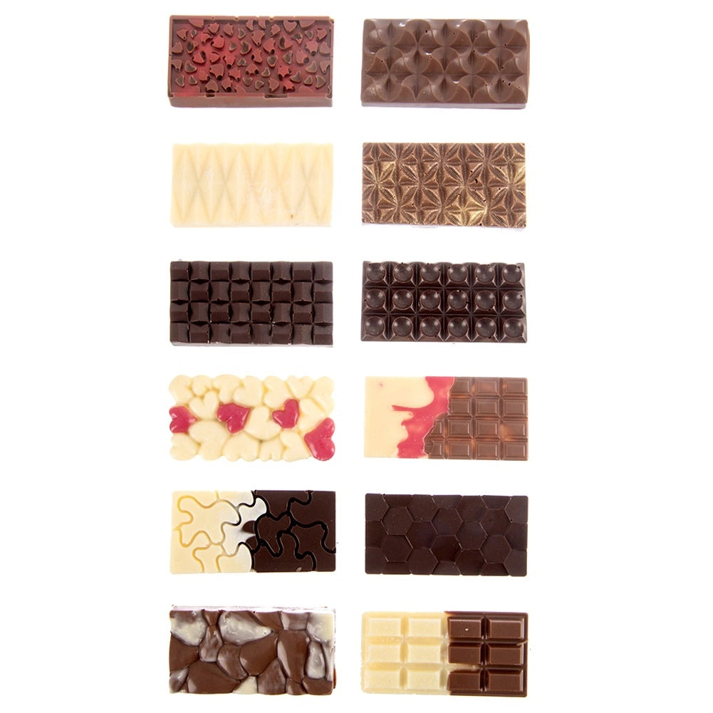 Silicone Chocolate Mold, 27.5x17 cm, 12-Bar Capacity