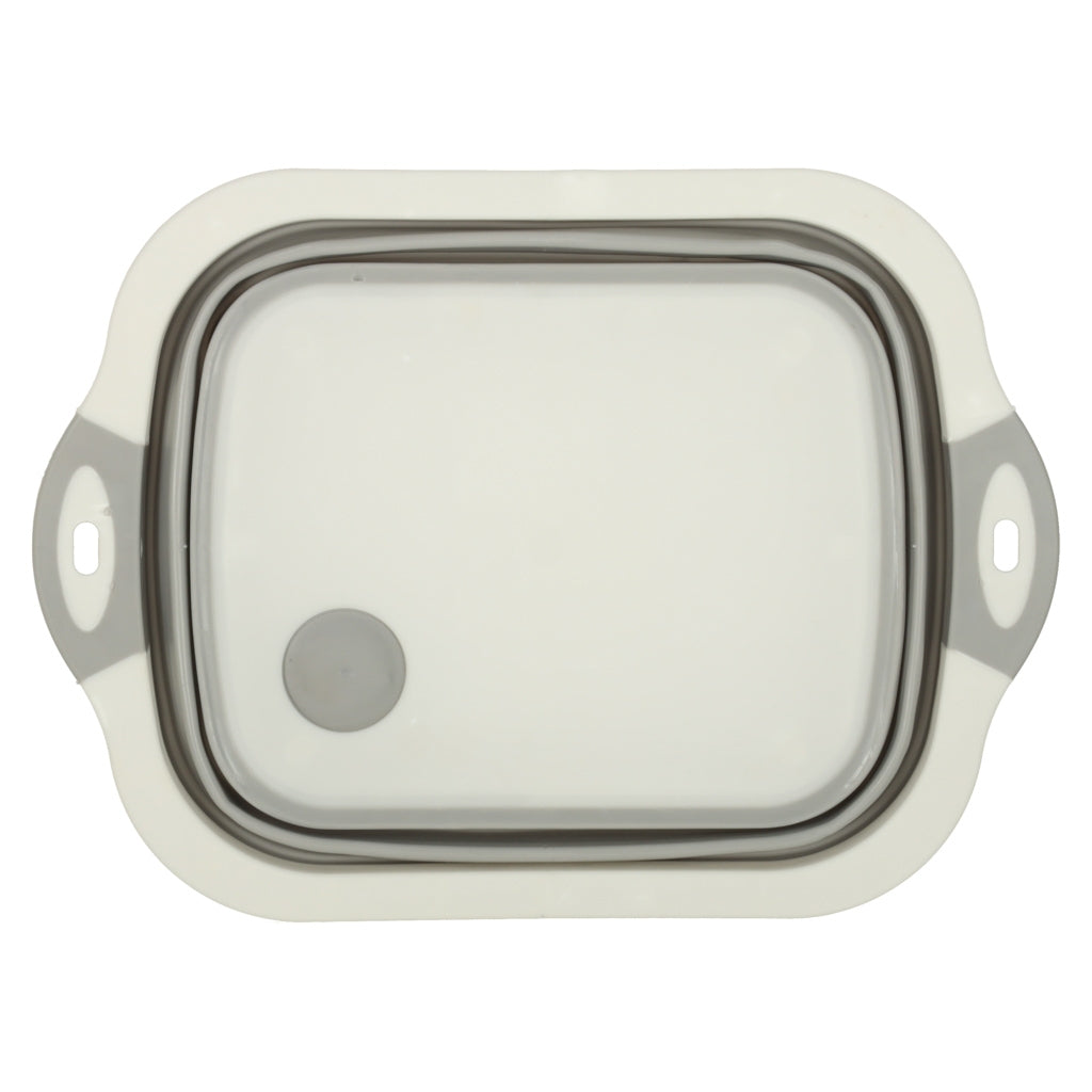 Silicone Folding Bowl with Drain & Cutting Board Combo