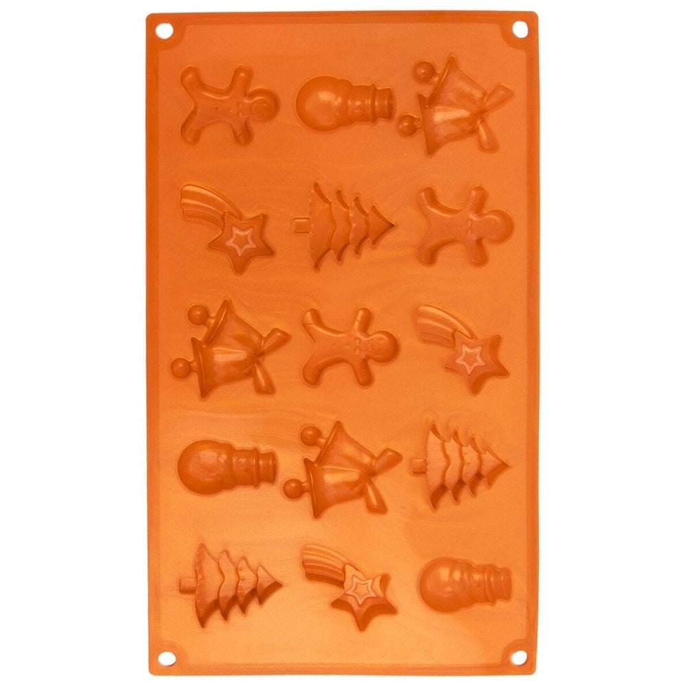 Silicone Mold for Christmas Baking: Gingerbread Men, Snowmen & More
