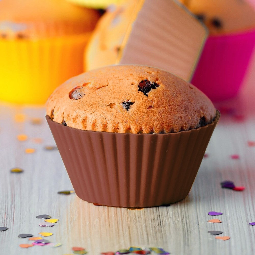 Silicone Molds for Muffins - Set of 12 Flexible and Durable