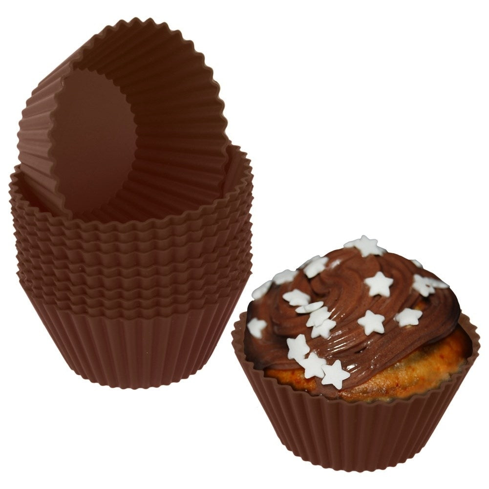 Silicone Molds for Muffins - Set of 12 Flexible and Durable