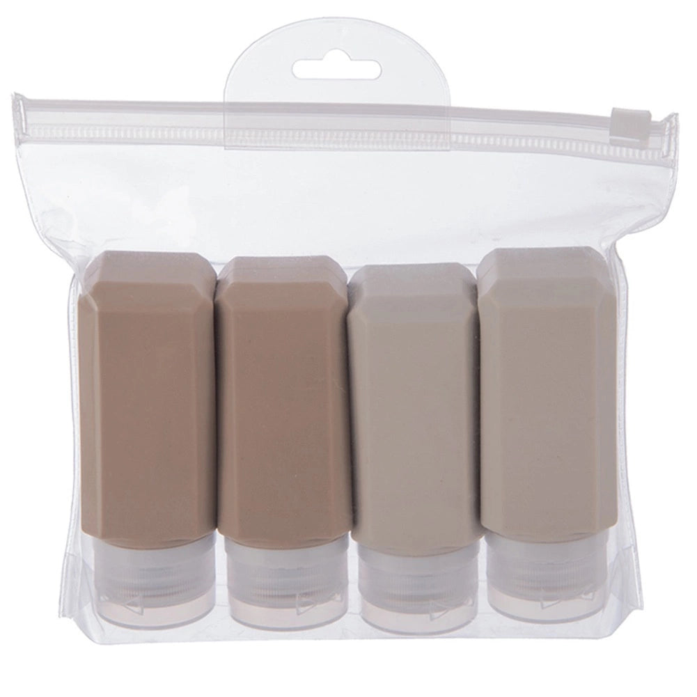 Silicone Travel Bottles Set with Case – 5 pcs