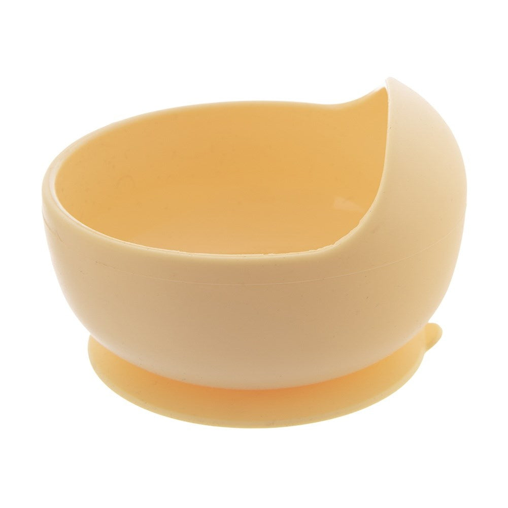 Silicone baby bowl with suction cup, yellow, 360 ml