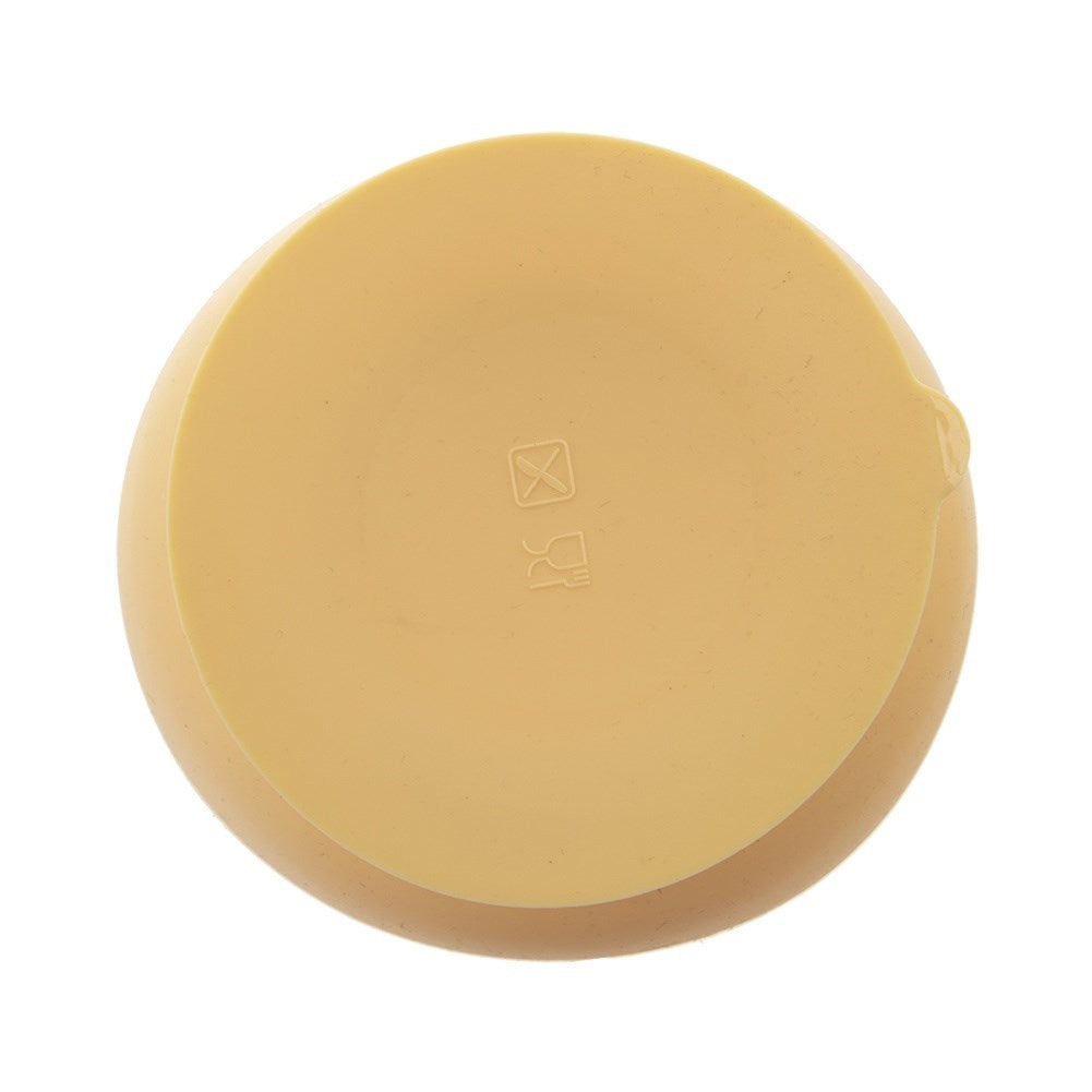 Silicone baby bowl with suction cup, yellow, 360 ml