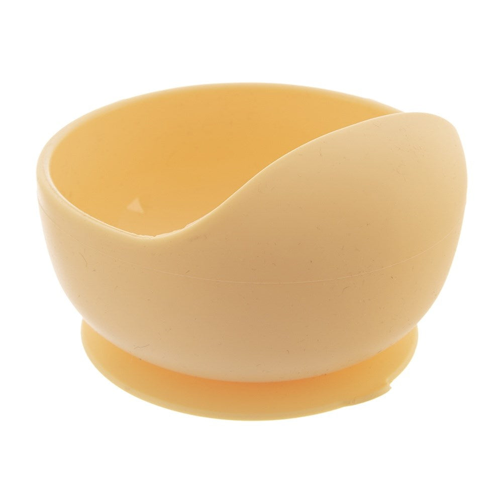Silicone baby bowl with suction cup, yellow, 360 ml