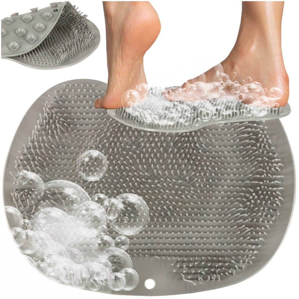 Silicone back foot massager grey washer
