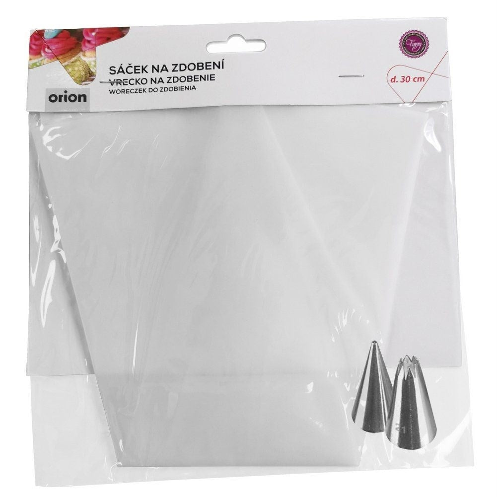 Silicone baking bag with stainless decoration nozzles