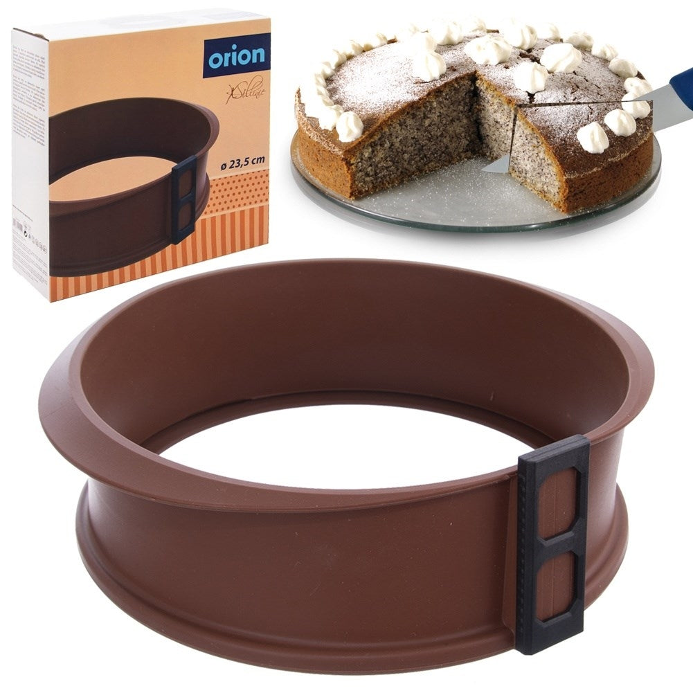 Silicone baking dish with glass bottom for easy serving