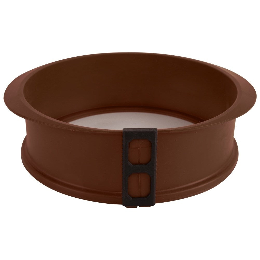 Silicone baking dish with glass bottom for easy serving