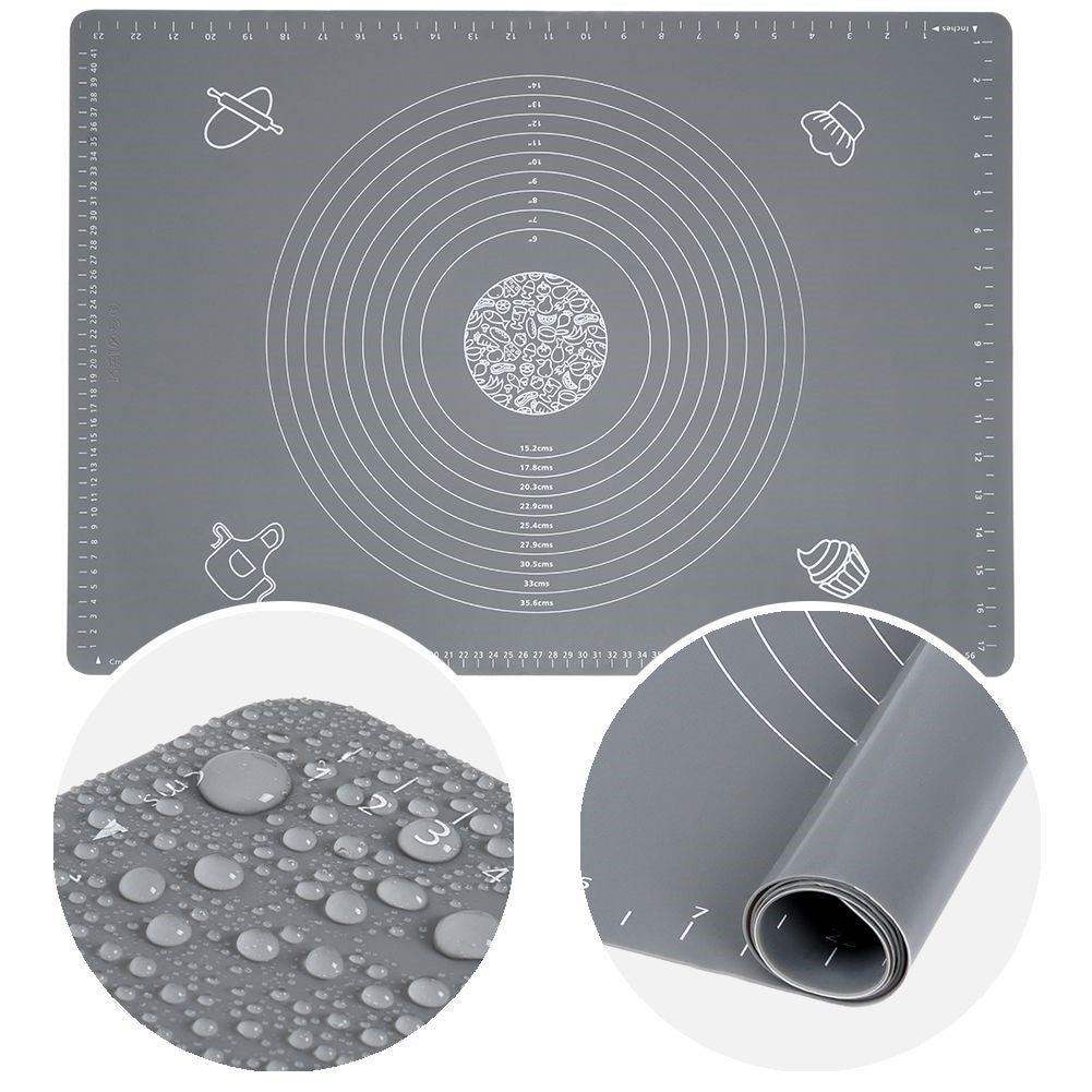 Silicone baking mat: Minimal flour, easy storage