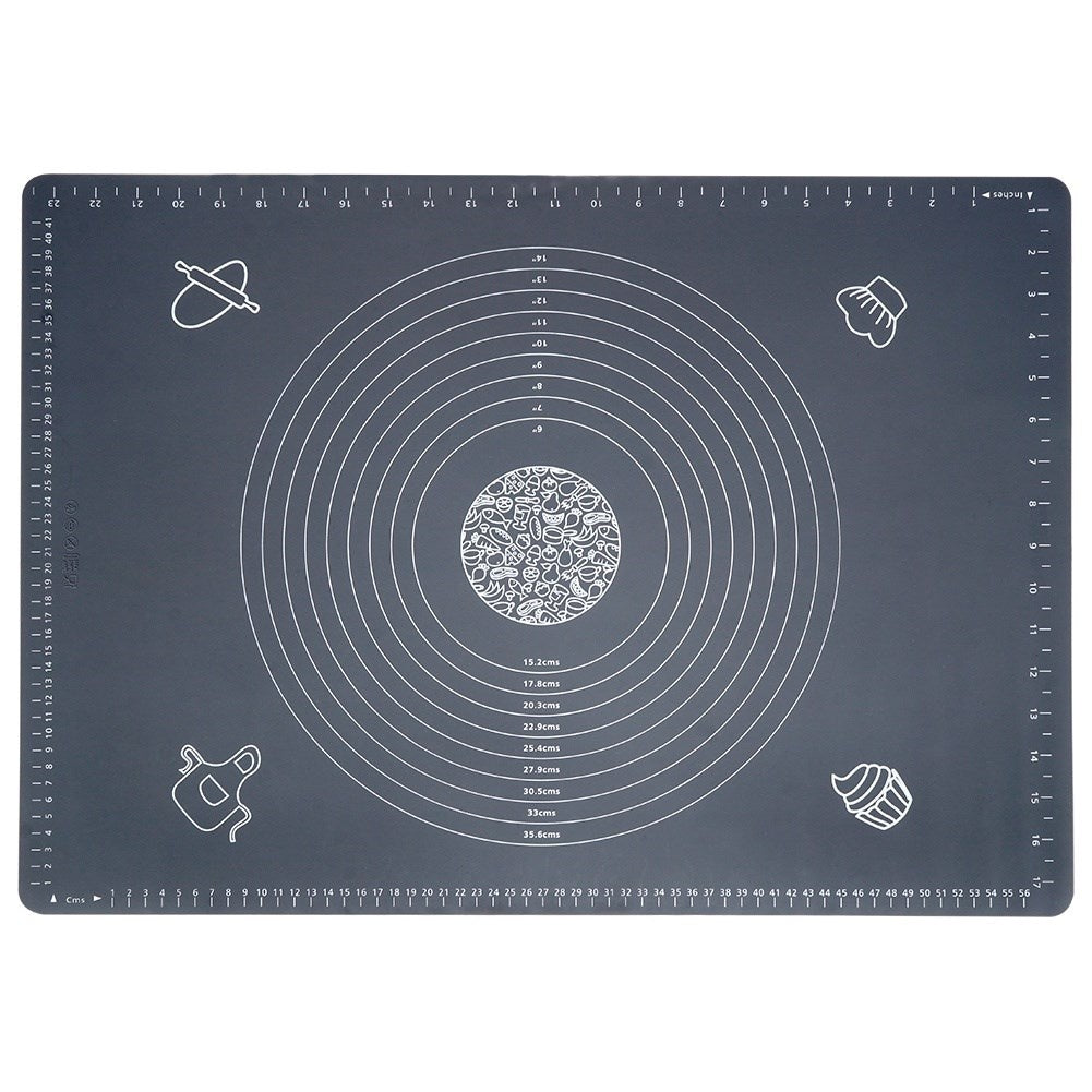 Silicone baking mat: minimal flour, space-saving, rollable