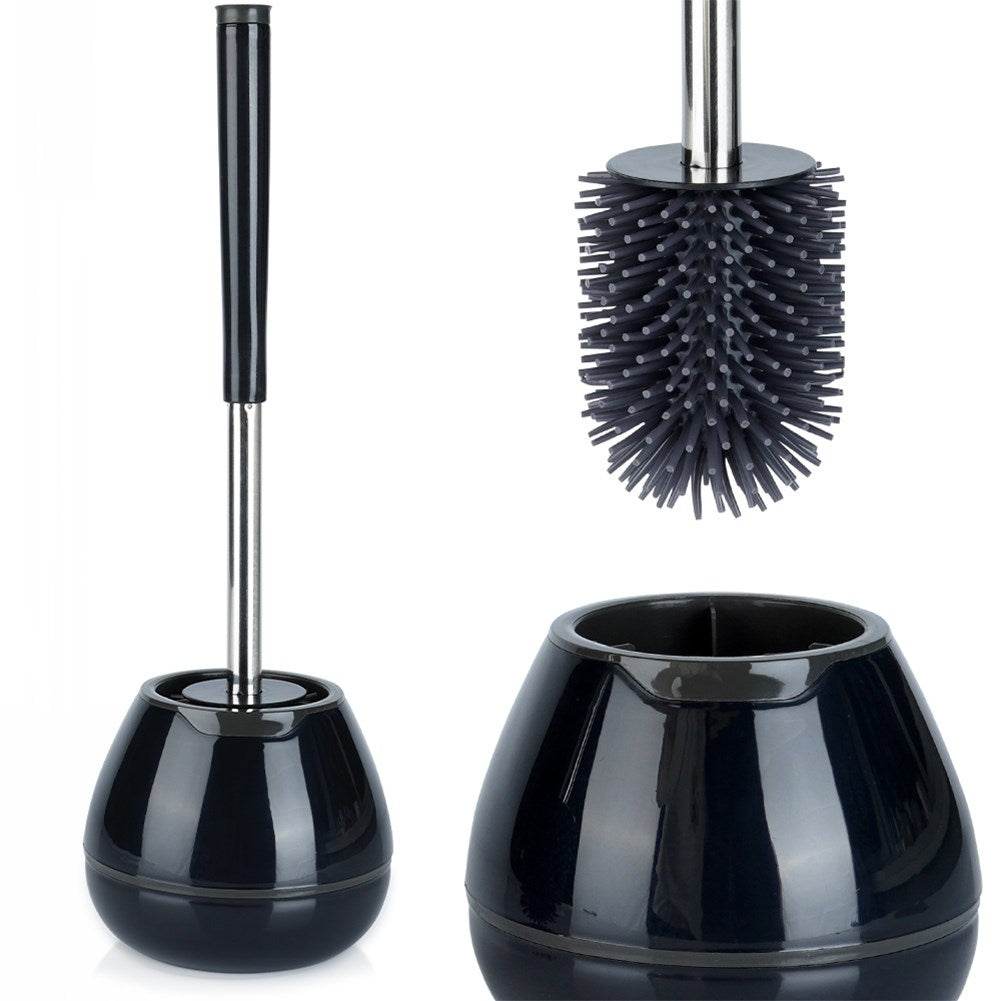 Silicone brush WC with TPR, container & pliers handle
