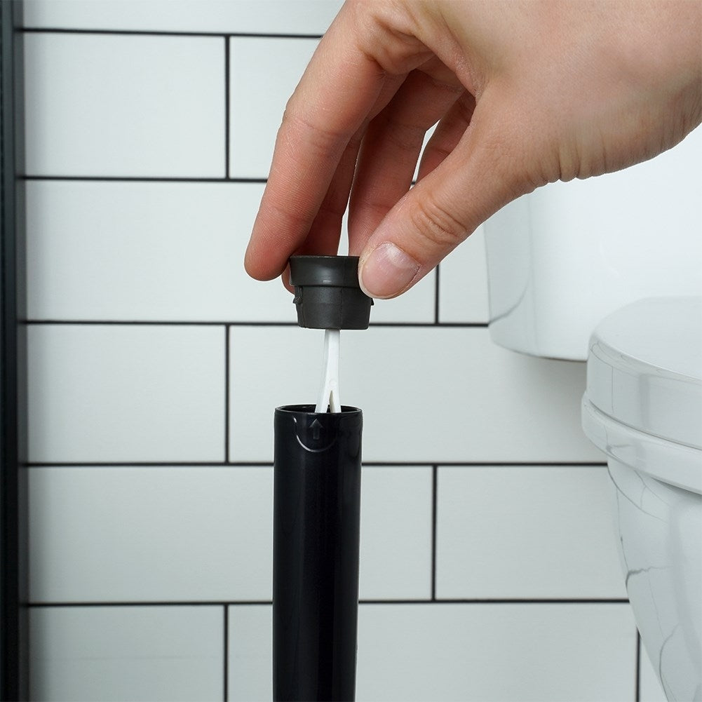 Silicone brush WC with TPR, container & pliers handle