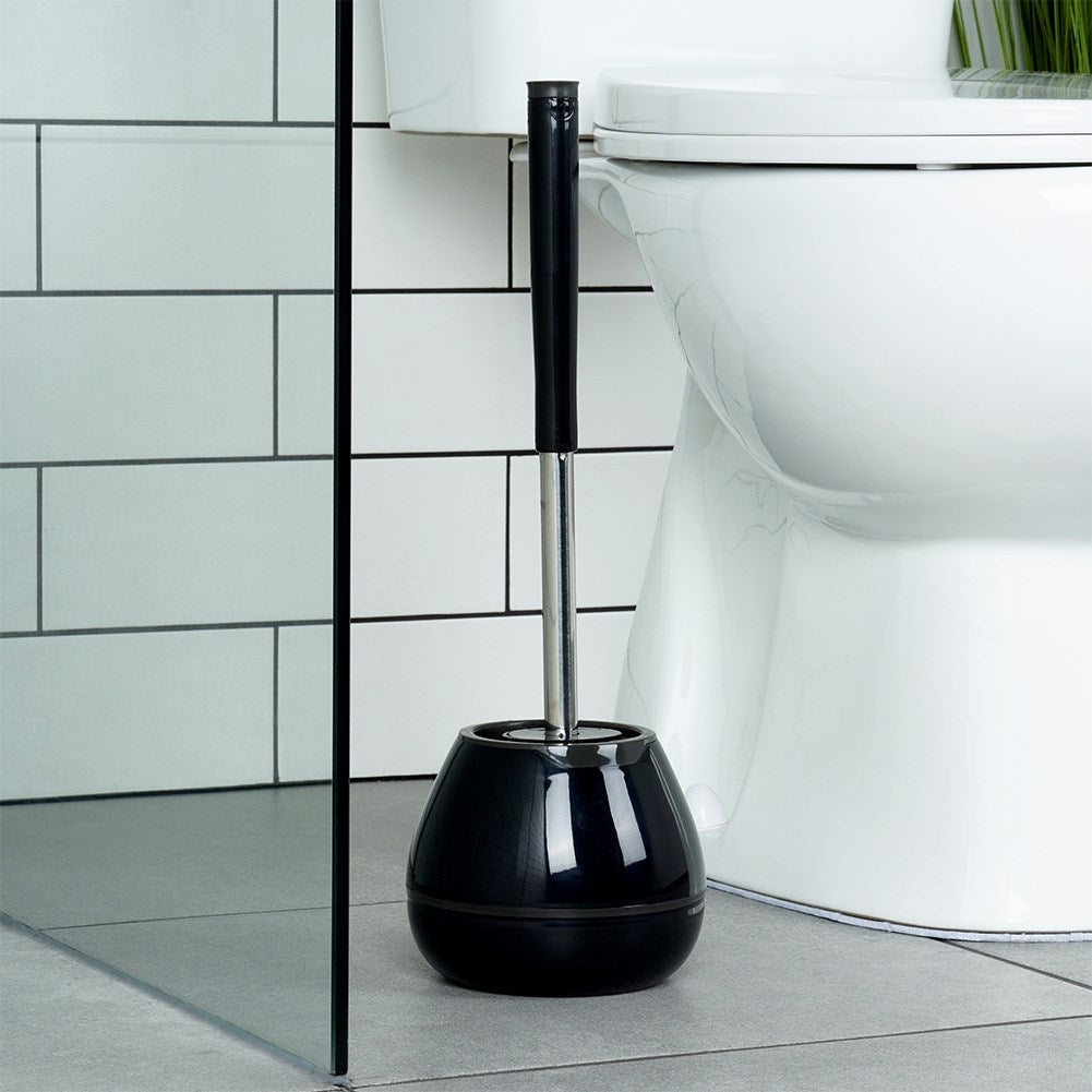 Silicone brush WC with TPR, container & pliers handle