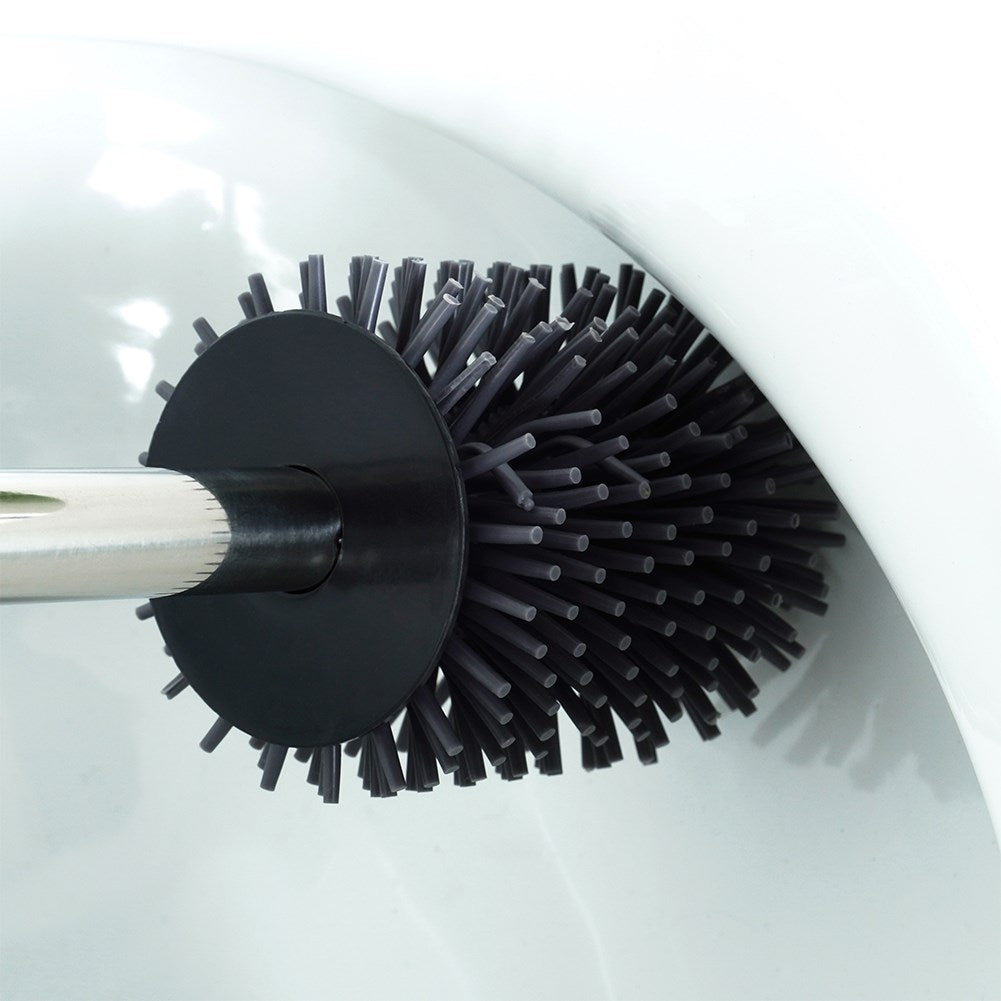 Silicone brush WC with TPR, container & pliers handle