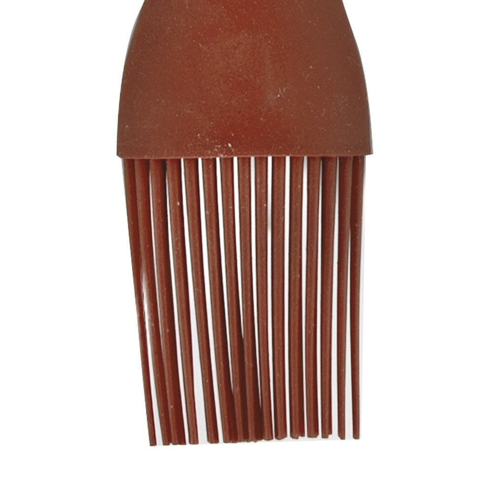 Silicone brush with stainless handle for cooking and baking