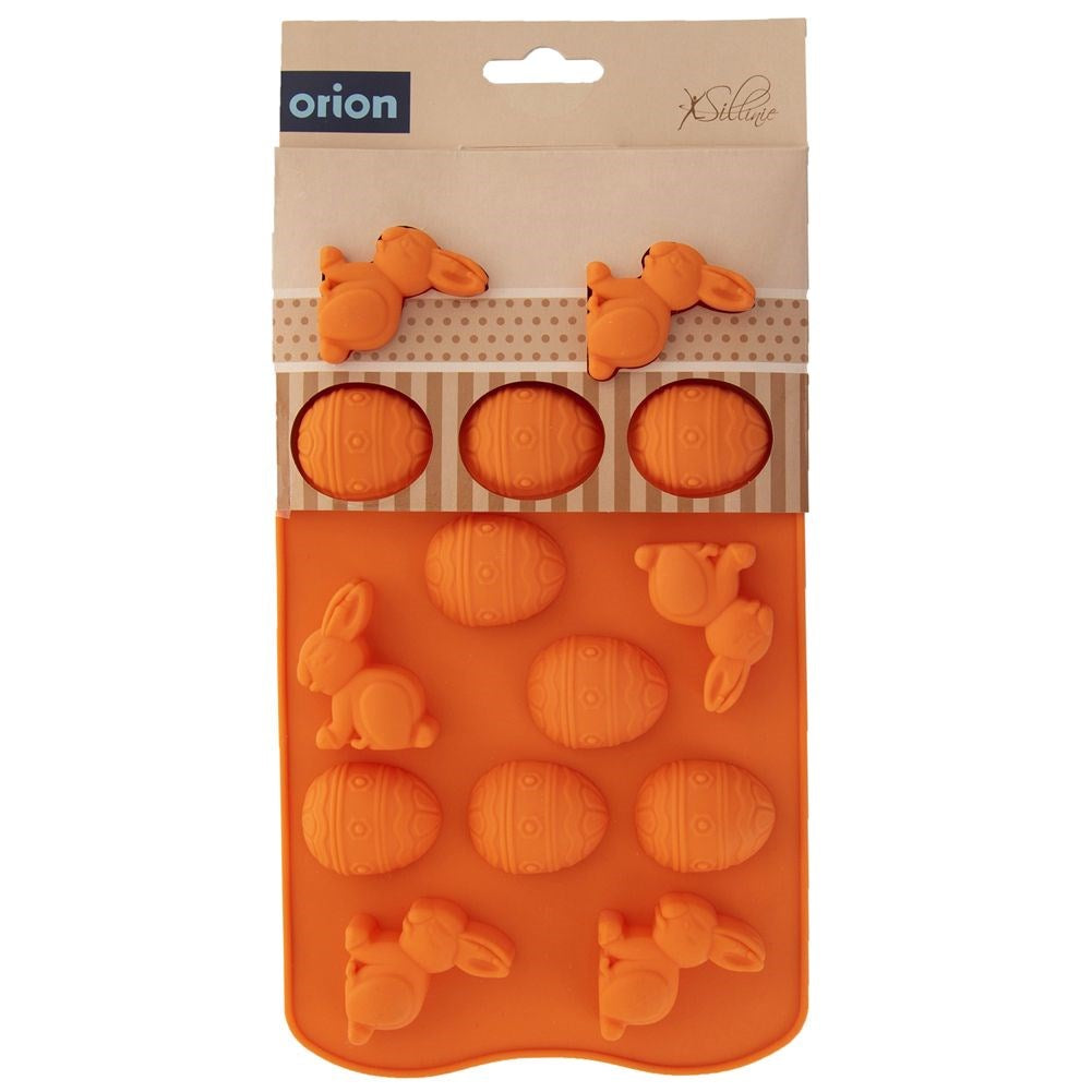 Silicone cake and praline mold, orange, eggs, SILLINIE