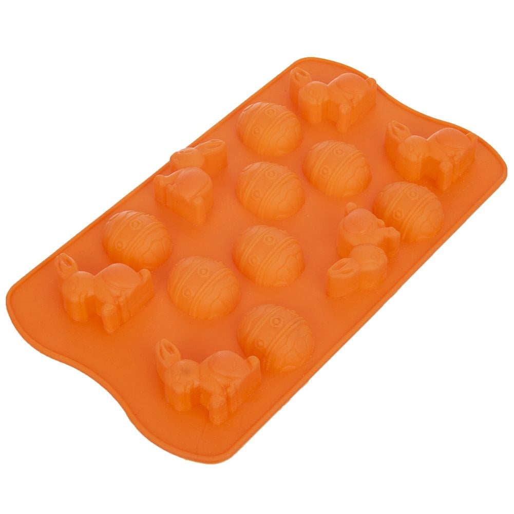 Silicone cake and praline mold, orange, eggs, SILLINIE
