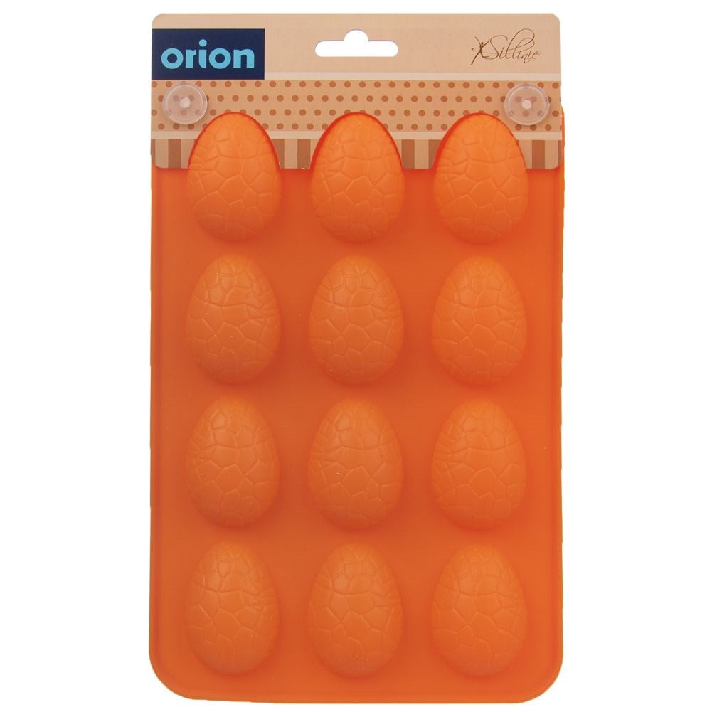 Silicone cake and praline mold, orange, eggs, SILLINIE