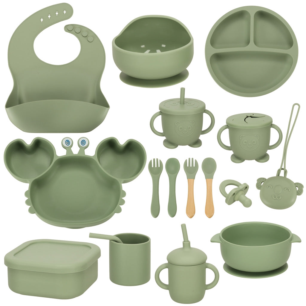 Silicone cookware for kids crab 19 el green
